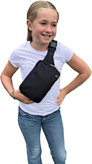 ® 5G Electromagnetic Protection Military Grade Fabric Lined back wall - Black Fanny Pack with EMF Protection
