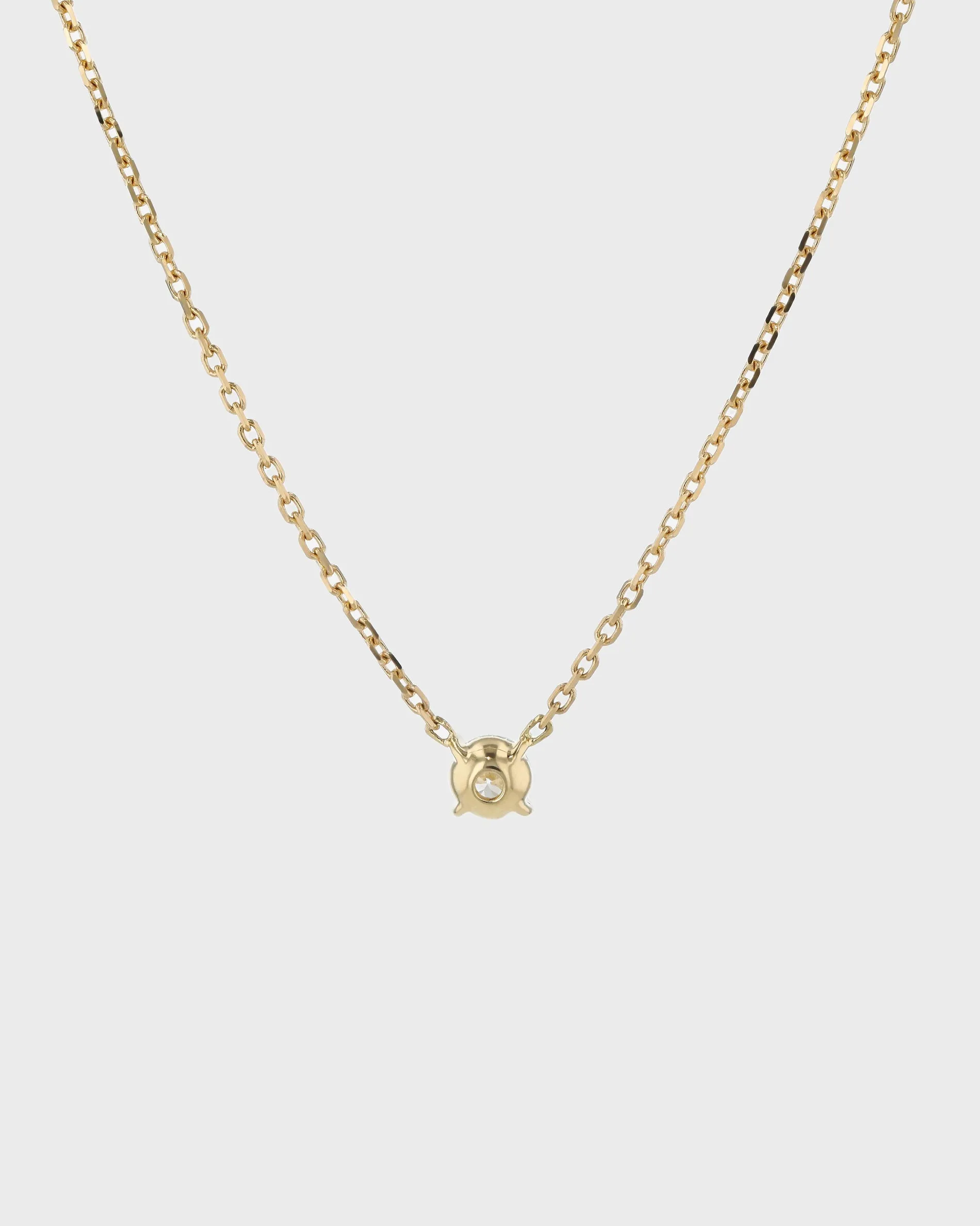 0.25 TCW Round Moissanite Diamond Solitaire Necklace