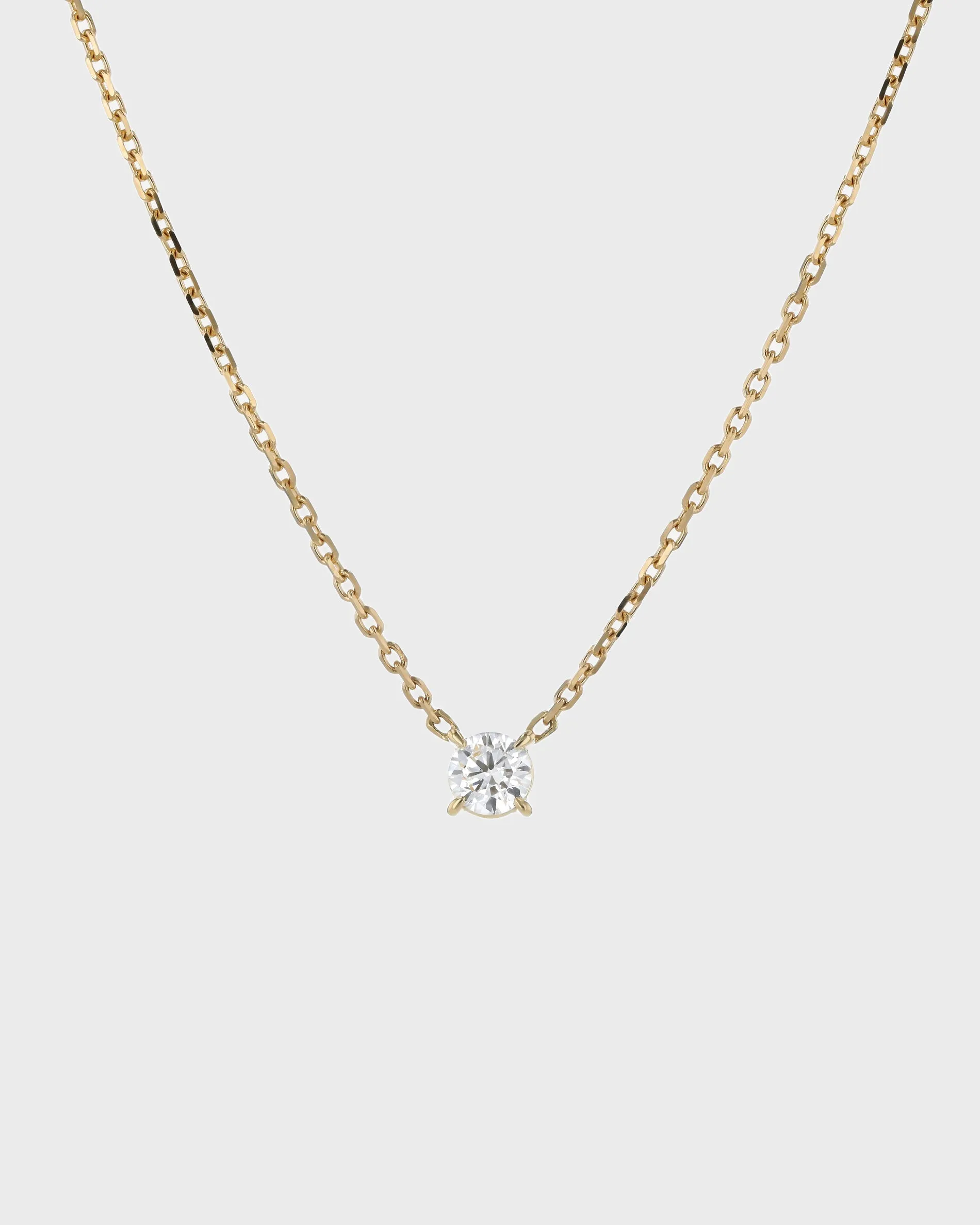 0.25 TCW Round Moissanite Diamond Solitaire Necklace