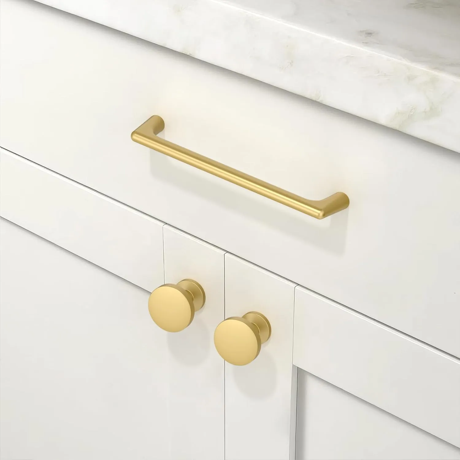 10 Pack Brushed Gold Cabinet Pulls 5 Inch(128mm) Kitchen Cabinet Handles Cabinet Hardware for Drawer Pulls