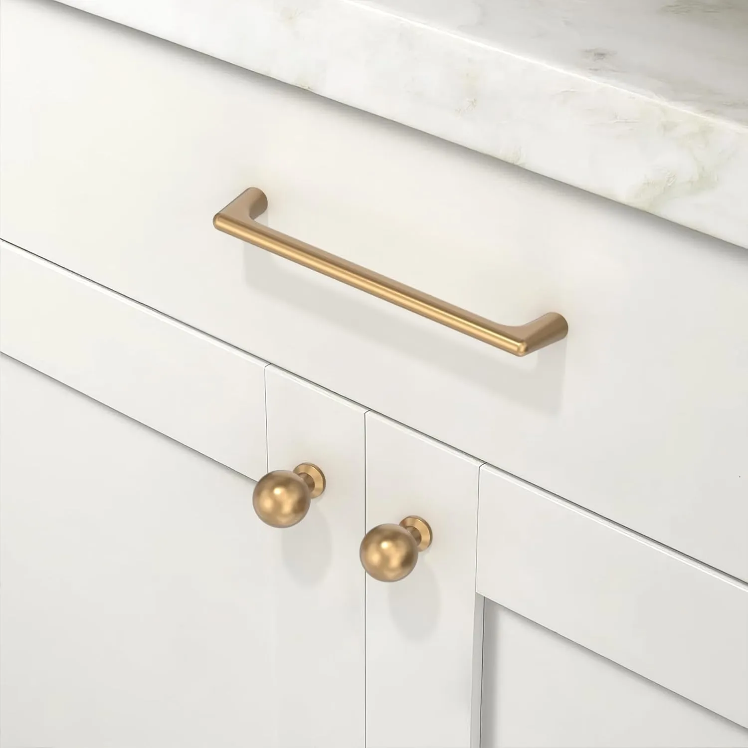 10 Pack Champagne Bronze Cabinet Pulls 5 Inch(128mm) Kitchen Cabinet Handles Cabinet Hardware for Drawer Pulls