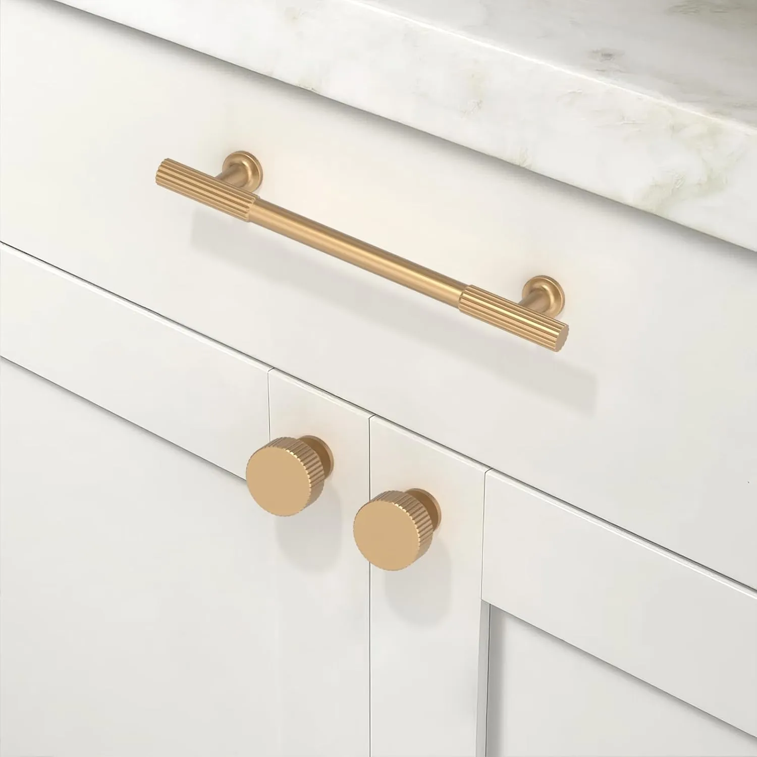 10 Pack Champagne Bronze Cabinet Pulls 5 Inch(128mm) Kitchen Cabinet Handles Cabinet Hardware for Drawer Pulls
