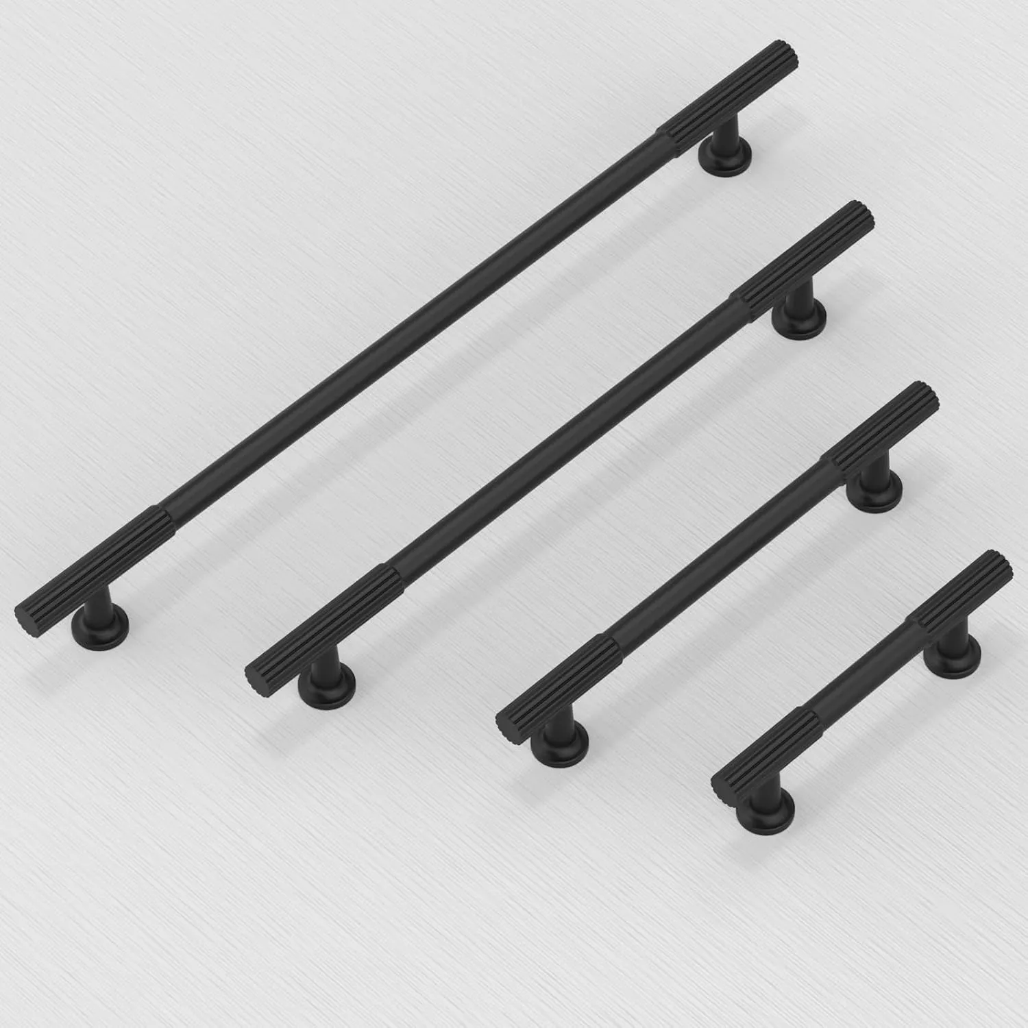 10 Pack Matte Black Cabinet Pulls 5 Inch(128mm) Kitchen Cabinet Handles Cabinet Hardware for Drawer Pulls