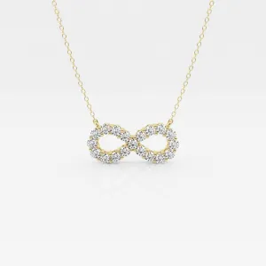 1.0 TCW Round Moissanite Diamond Infinity Necklace