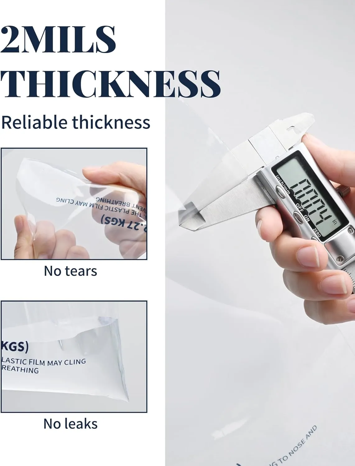 100 Pack Ice Bags 20 lb, Heavy-Duty Ice Bags with Drawstring(2 Mils Thickness)