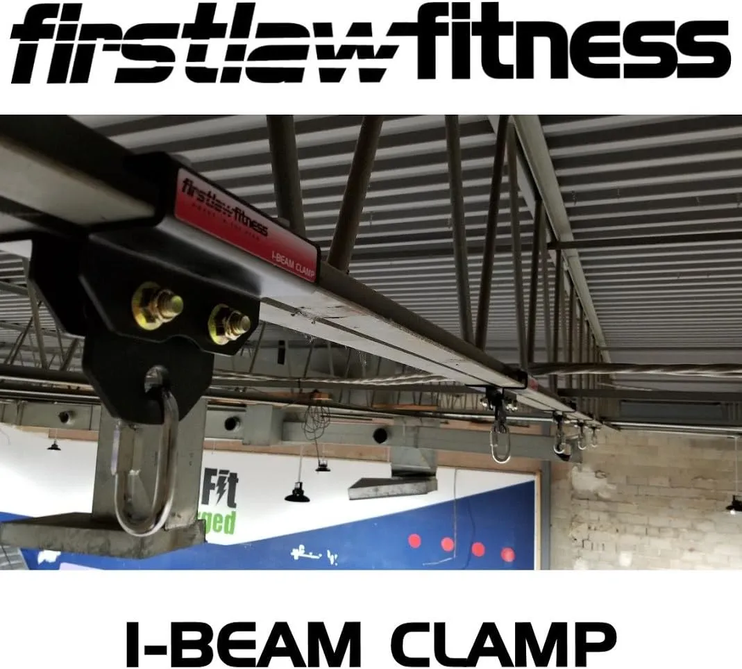 1000 LBS I-Beam Clamp - (Select 3.0" to 3.75" Wide) - for Gymnastic Rings - Climbing Ropes - Heavy Bags - Multi-Sports Made in The USA