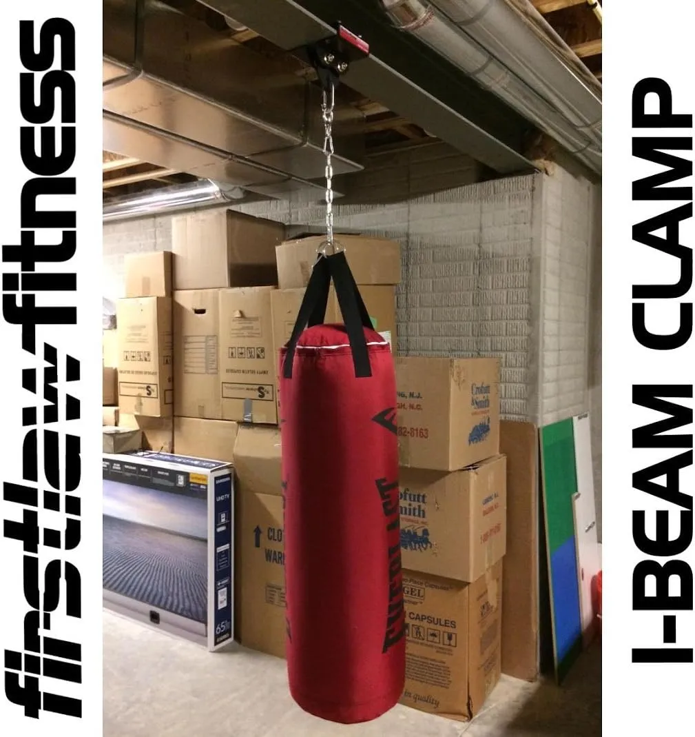 1000 LBS I-Beam Clamp - (Select 3.0" to 3.75" Wide) - for Gymnastic Rings - Climbing Ropes - Heavy Bags - Multi-Sports Made in The USA