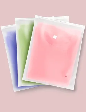 100Pcs Shirt Bags, 10" x 13" Frosted Zipper Plastic Bags for Clothes, Resealable Shirt Shipping Packaging Bag, 3 Mil