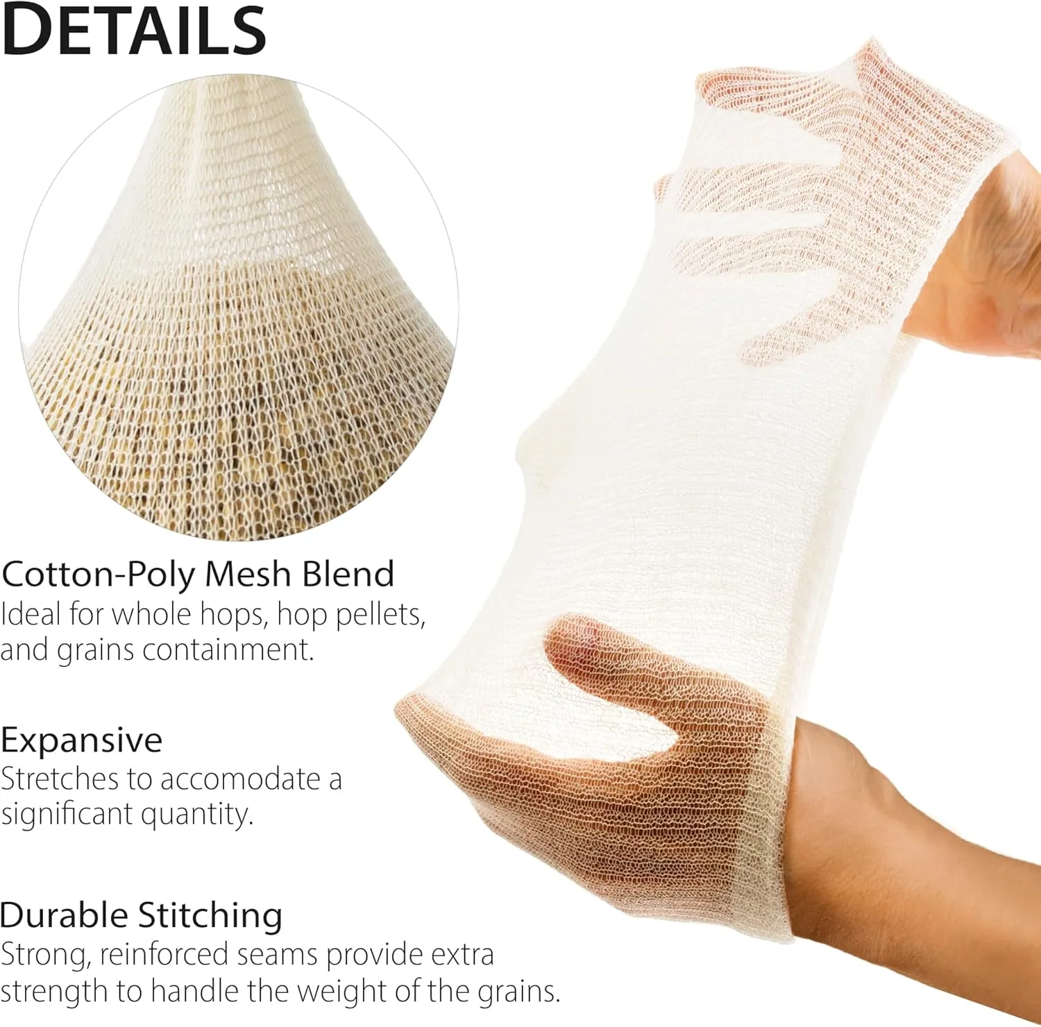 11" (10 Pack) Hops, Grain & Spice Beer Brewing Bags Cotton Mesh Steeping Bags for Beer Wine, Cider, Tea, Soups & Nut Milk, Hops & Grain Socks for Dry Hopping for Micro Brewing or Homebrewing
