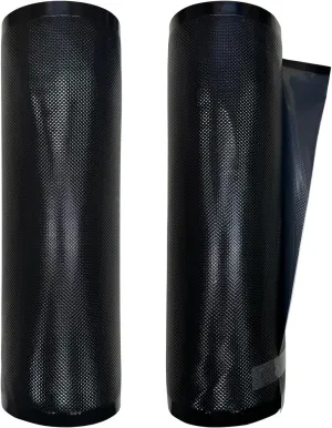 11" x 50' (Total 100 Feet) Vacuum Seal Bags Black and Clear, Vacuum Sealer Bags for Food Storage, Heavy Duty Commercial Grade 5 Mil Vacuum Bags, 2 Rolls