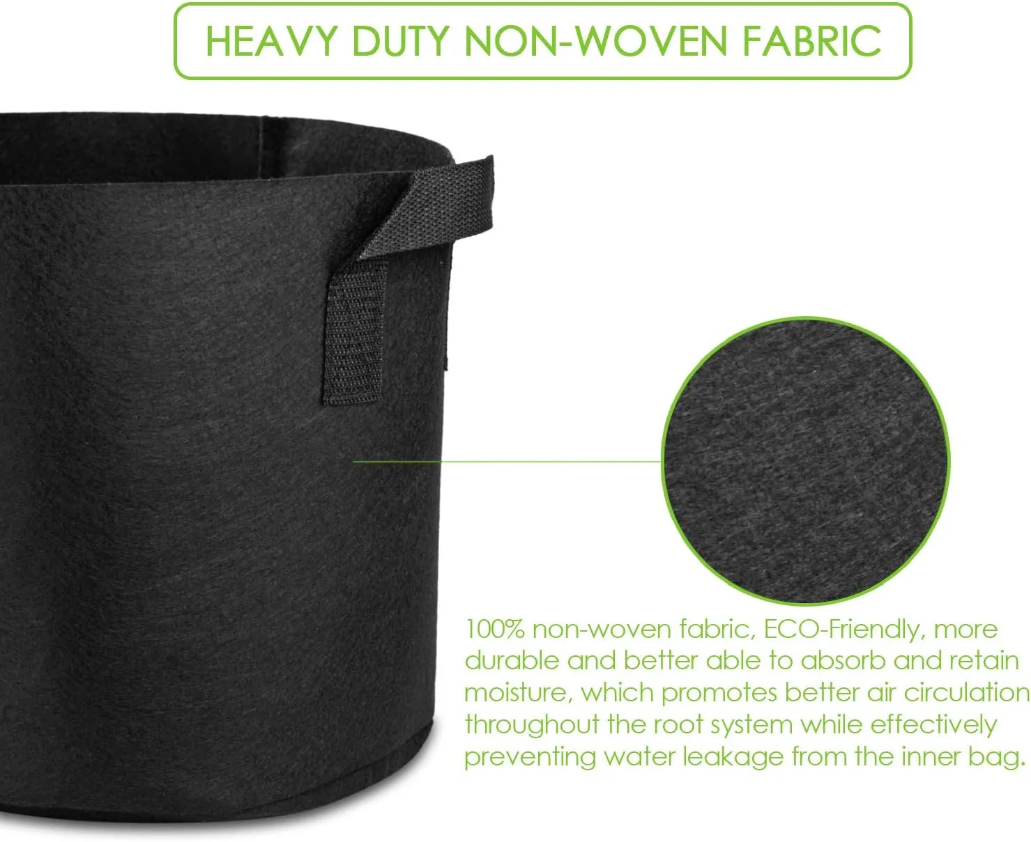 12-Pack 25 Gallon Grow Bags Heavy Duty Container Thickened Nonwoven Fabric Plant Pots with Handles