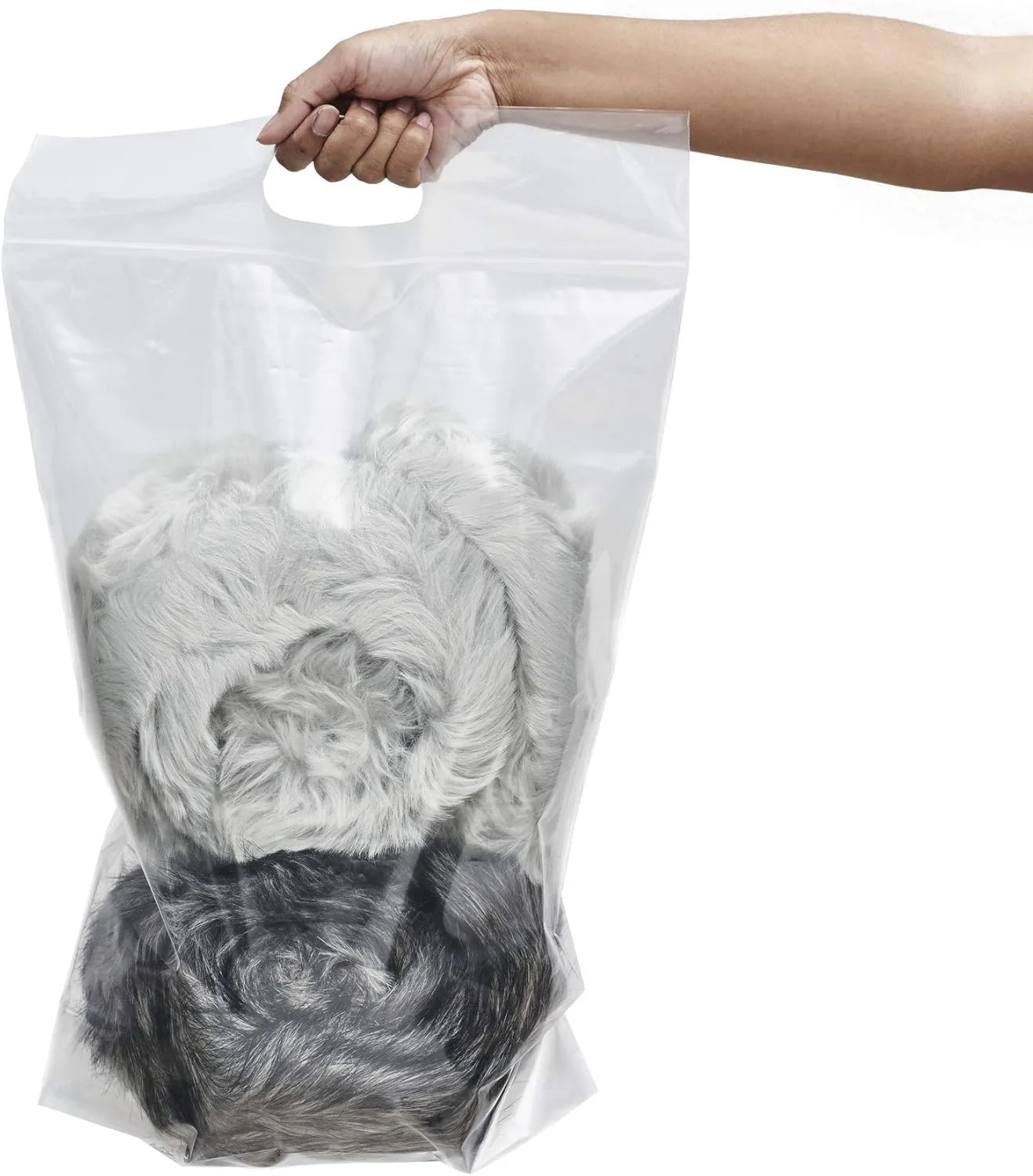 12 pieces of Zipper Heavy duty Clear Plastic Poly Bags Resealable Storage Shoes, Boot, Clothing, Linens, Books, Toys and others, a pleated expandable bottom. (Boot & Utilities Bags)
