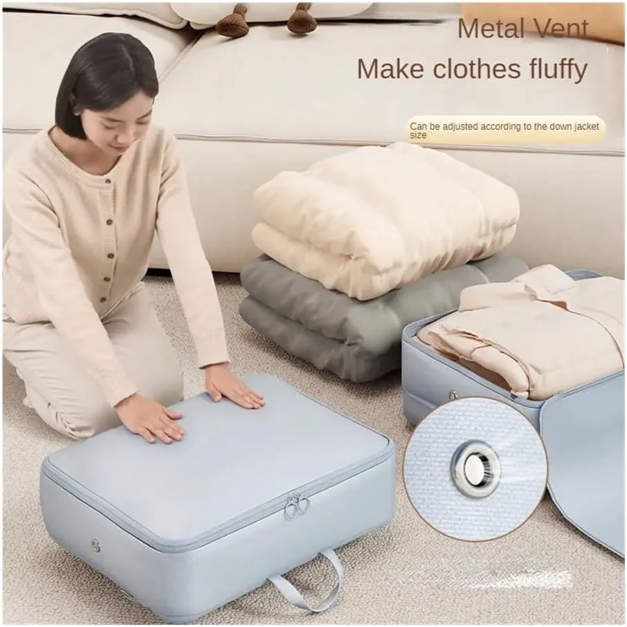 1/2/4PCS Foldable Compression Packing Bag Home Large Capacity Clothes Storage Bag Travel Portable Handheld Compression Bag(Pink,40X30X18cm)
