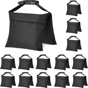 14 Packs Sandbags, Heavy Duty Sand Bags with 28 PE Bags, Sand Bags with Buckle Straps for Support Light Stand, C Stand, Light Stand with Caster, More 2/4/6/8/10/12/14 Packs Sandbag to Choose.