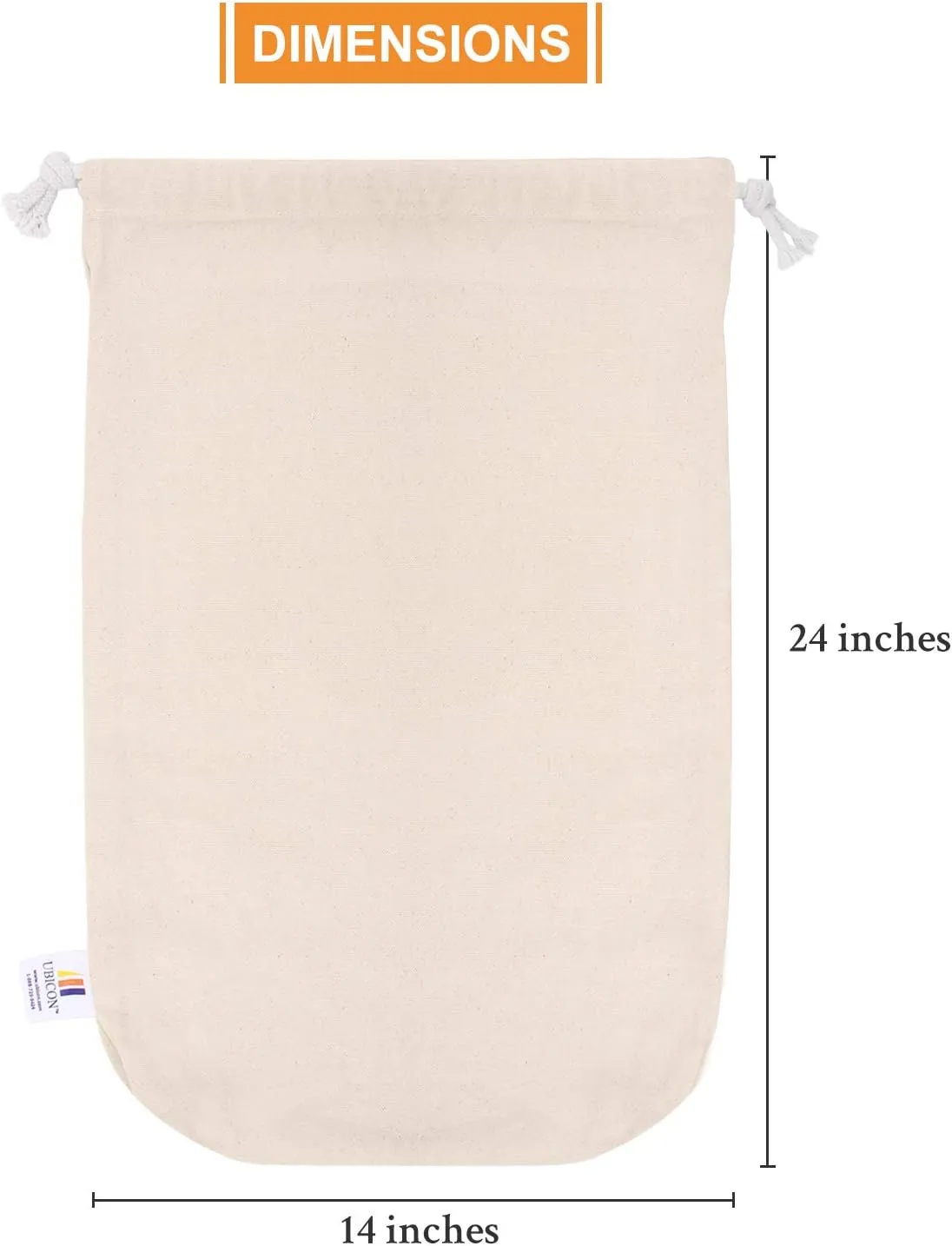 14 x 24 Inches Large Size Heavy Duty Flat Bottom Coin Bags with Draw Strings, 5-Pack (LAFBDS5)