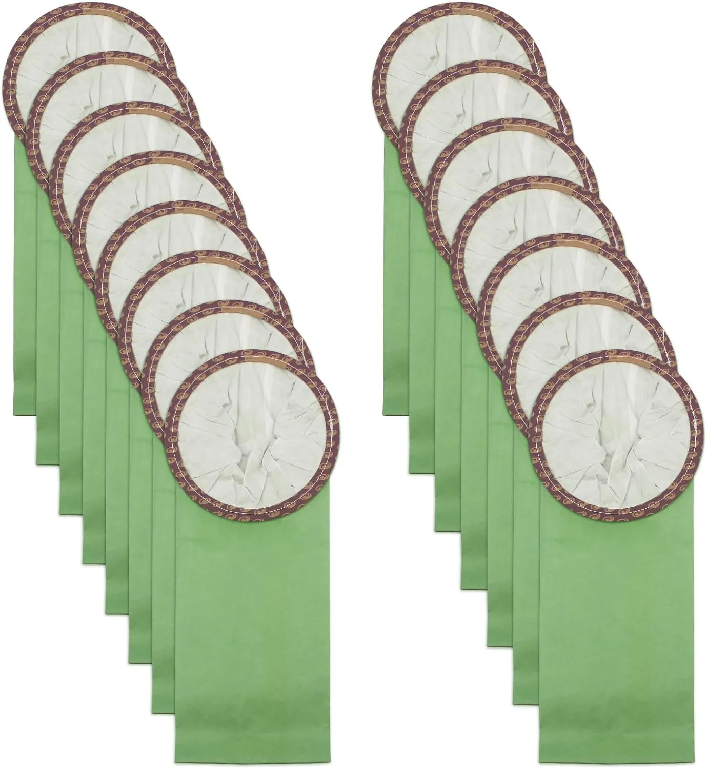 15 Pack 100431 Micro Filter Bags Open Cirular Collar Fit for ProTeam 6 Quart Backpack Vacuum Super QuarterVac, QuietPro BP, AviationVac