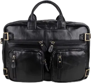 15.5in Suitcase Bag, Leathers, Messenger Crossbody Bag for Men and Women, Large Capacity, Waterproof Travel Versatile Work Bag, for Office Business College