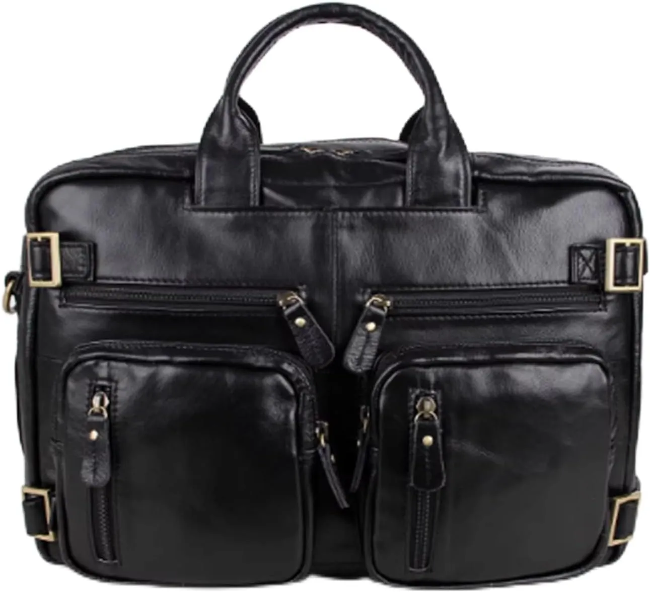 15.5in Suitcase Bag, Leathers, Messenger Crossbody Bag for Men and Women, Large Capacity, Waterproof Travel Versatile Work Bag, for Office Business College