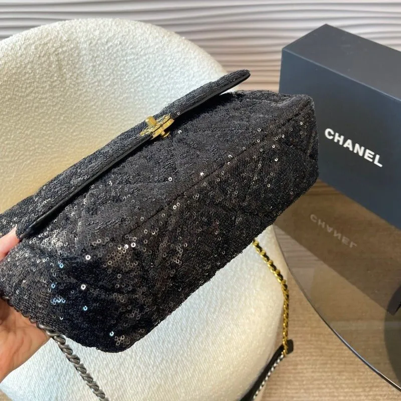 19 Streamlined Quilted CC - Sequins Black ESMEE Black Bag Budget-conscious