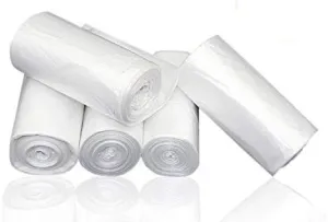 2 Gallon Light Duty Wastebasket Trash Bags, Clear, 250 Counts/ 5 Rolls