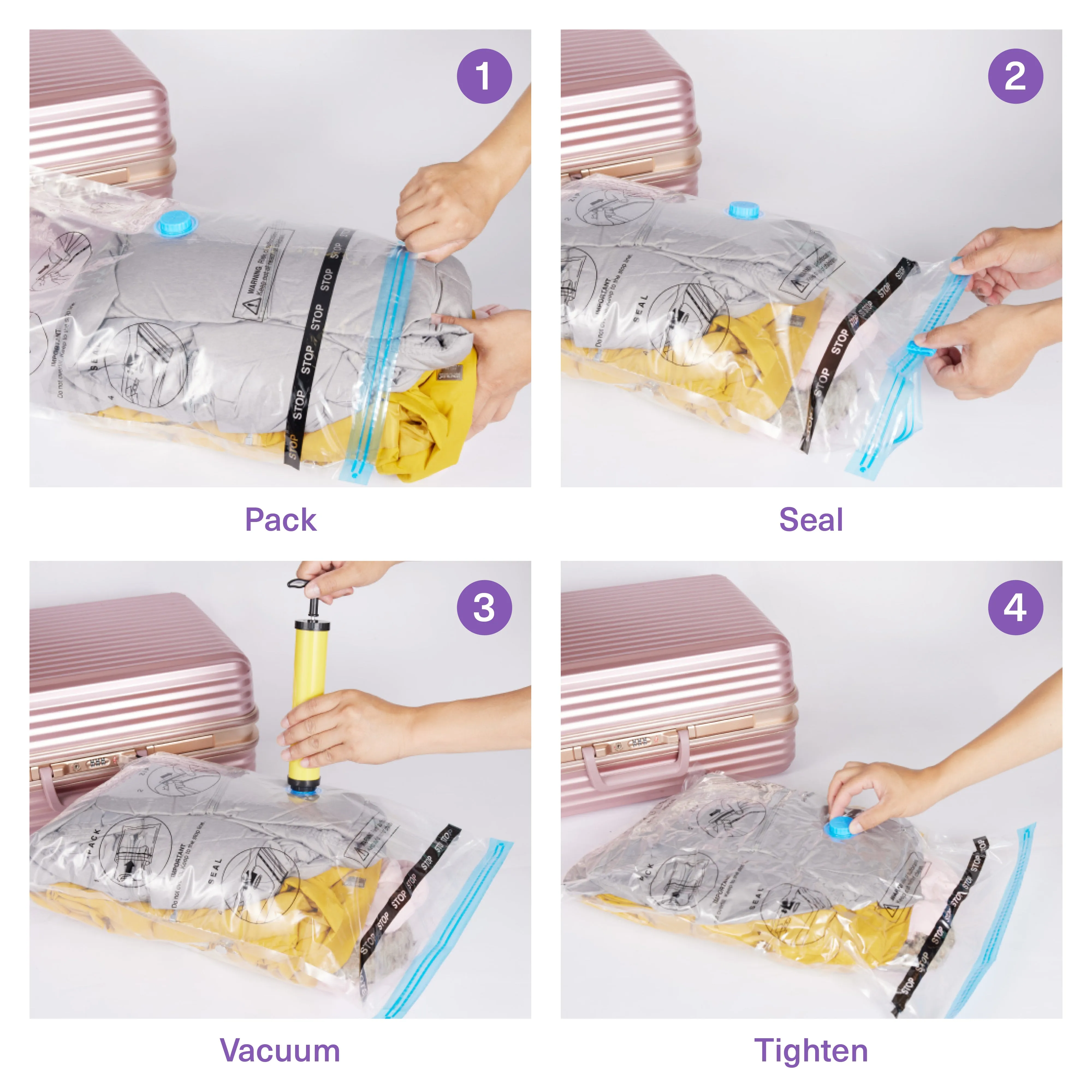 20 Vacuum Storage Bag Set (Multiple Sizes)