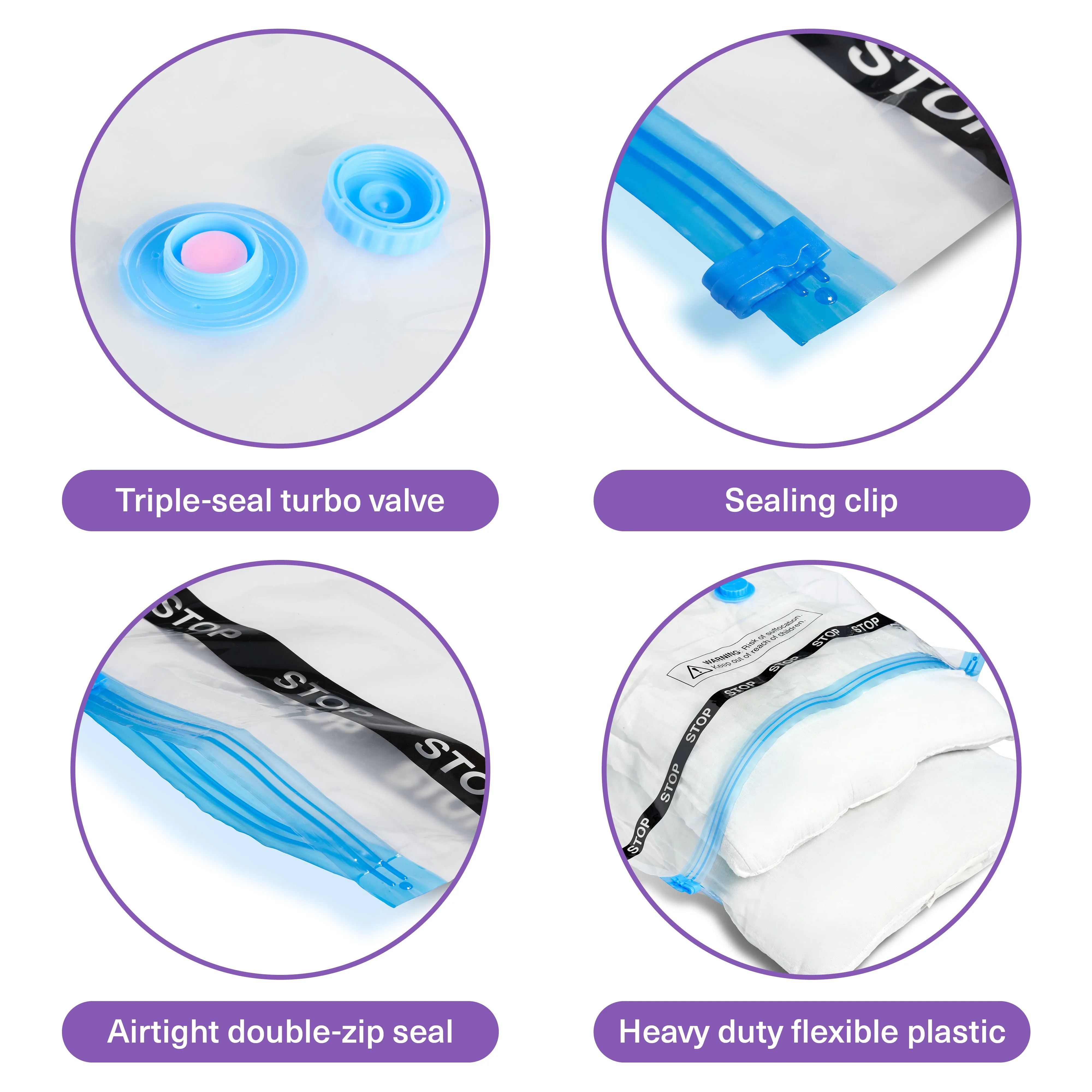 20 Vacuum Storage Bag Set (Multiple Sizes)