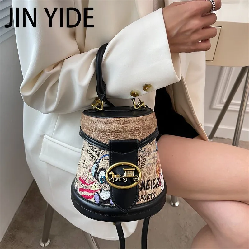2023 Brand Graffiti Horseshoe Bags for Women High Quality Leather Shoulder Bag Luxury Purses and Handbags Designer Crossbody Bag