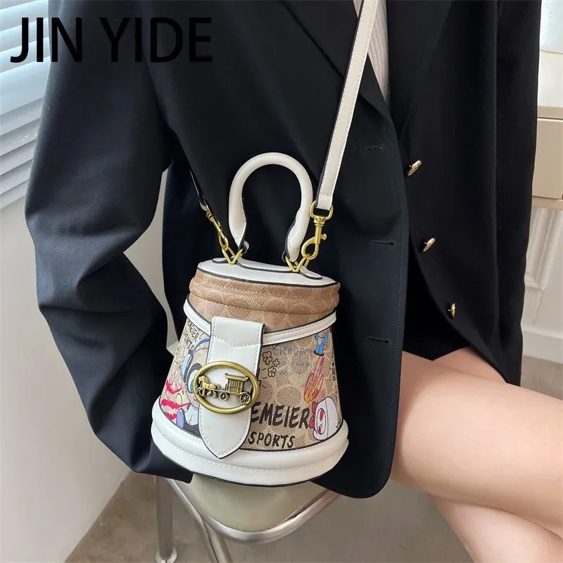 2023 Brand Graffiti Horseshoe Bags for Women High Quality Leather Shoulder Bag Luxury Purses and Handbags Designer Crossbody Bag