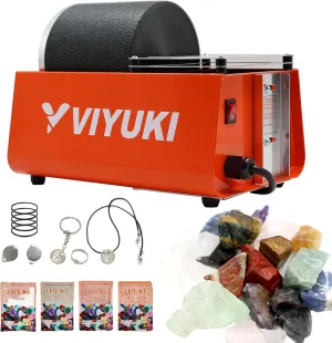 2024 Professional Electric Kids Rock Stone Tumbler Kit 3LB Rock Polisher - Complete Rock Tumbler Kit with Durable Tumbler, Rocks, Grit, Educational Stem Science Kit for Kids All Ages