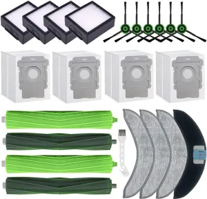 21 Pack Replacement Accessories for iRobot Roomba Combo 10 Max,Combo j9 ,Combo j7 /Plus Vacuum (Only Combo series), 2 Brushes 6 Side brushes 4 Mop Pads &Filters &Dust Bags
