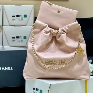 22 Sturdy 24K Hobo Calfskin Bag Valentine's Day discount Grained CHANEL Pink Light