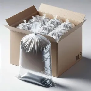22x24 Regular Clear Garbage Bags , 500/cs