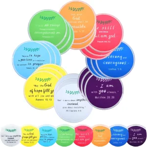 24 Pcs Foldable Flying Disc Fans with Bag Folding Pocket Toy for Fun Birthday Camping Summer Outdoor Activities Party Favors, 8 Styles(Bible)