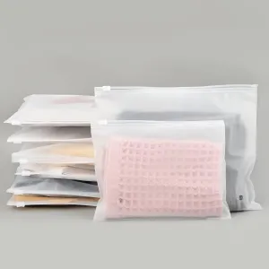 25pcs Frosted Zipper Bags for Clothes, 16X14" Clothing Shipping Bags for Packaging T-Shirt Shirts, 3 Mil with Vent Holes and Reinforced Sides