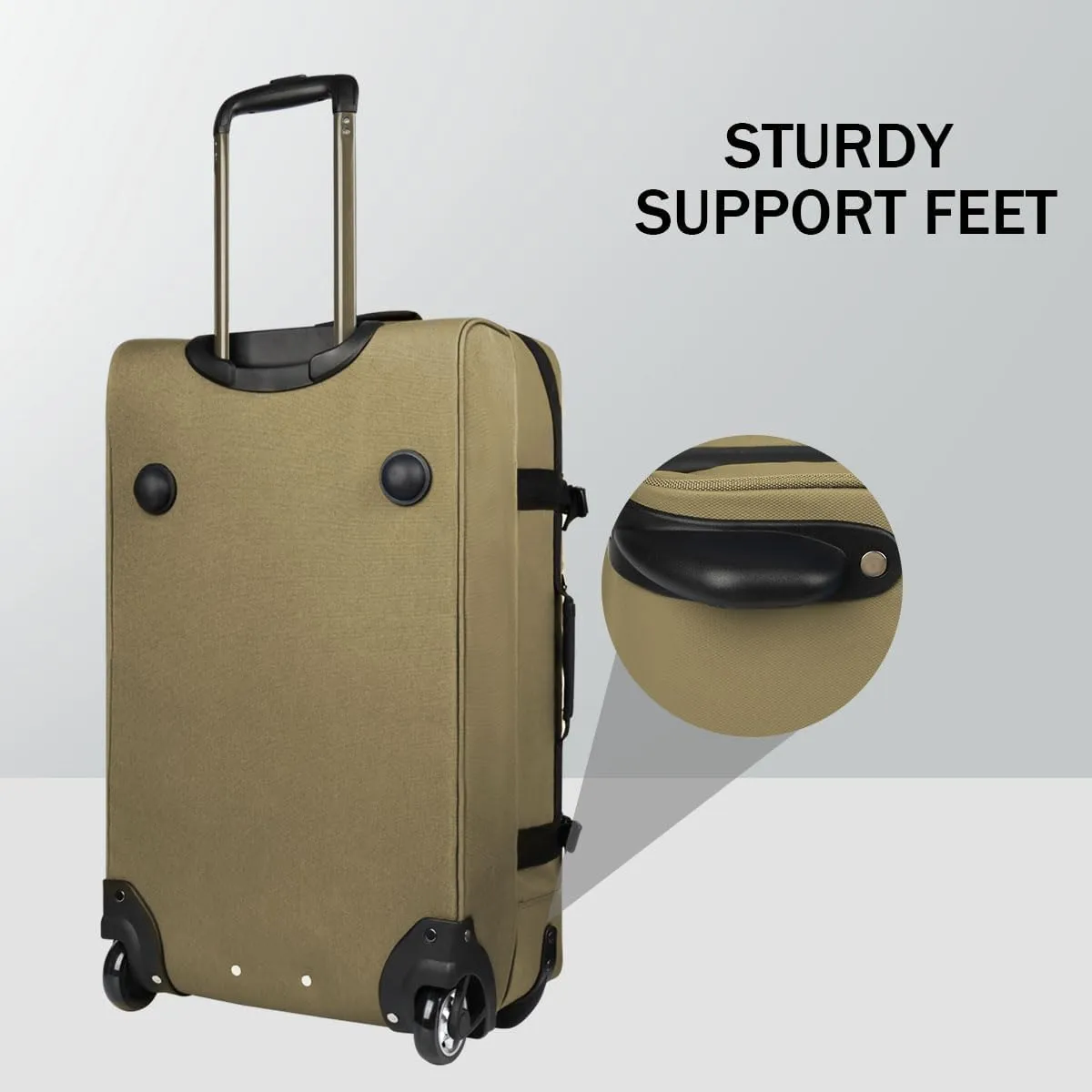 26'' Expandable Rolling Duffle Bag with Wheels,Expandable For Up to 15% More Space,Rolling Duffle Bag w/Handle,Carry on Luggage Travel Duffle Bags for Man Women#Armygreen