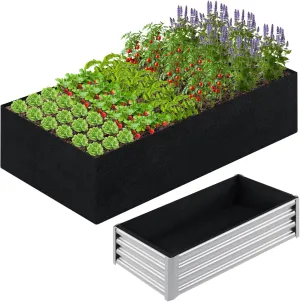 2mm Thick Fabric Garden Grow Bed Bags, 6x3x1 Feet Liners Designed for Outdoor Metal Raised Garden Beds, 128 Gallon Capacity Large Garden Bed Liner Vegetable Growing Boxes