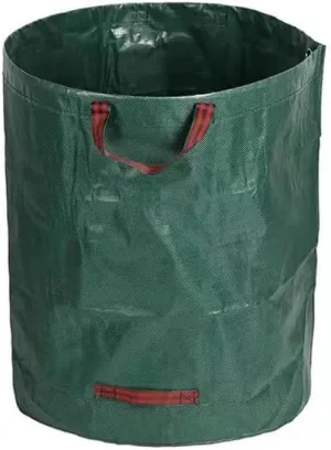 2pack Fallen Leaf Collection Bag, Foldable Courtyard Garbage Bags PP Waterproofing Reusable Horticultural Containers for Courtyard Camping Green 32 Gallon (120L)