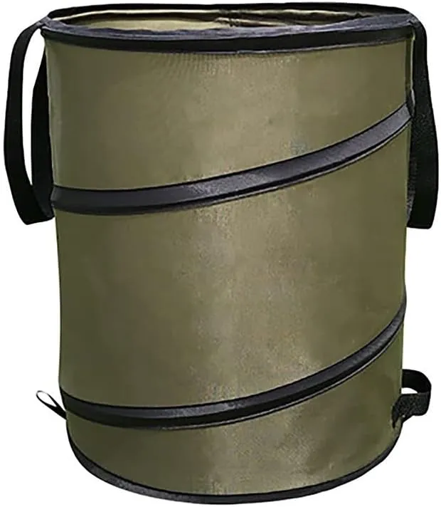 2pack Foldable Courtyard Garbage Bags, Oxford Cloth Fallen Leaf Collection Bag With Zipper Reusable Horticultural Containers for Courtyard Camping