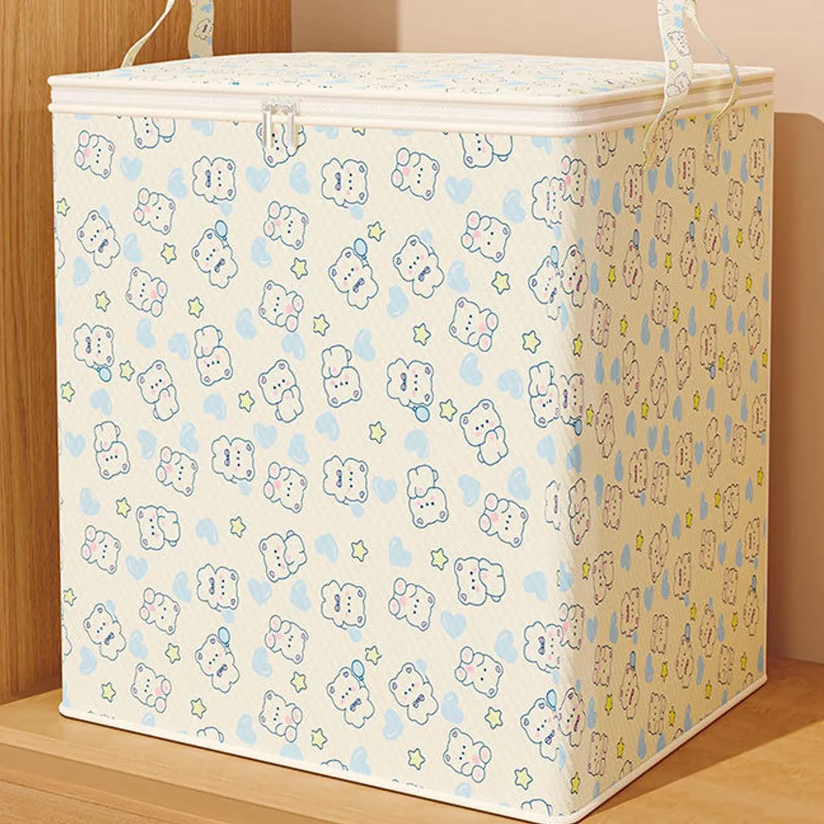2pcs Large Capacity Clothes Quilt Storage Bags Foldable Zipper Moisture Proof