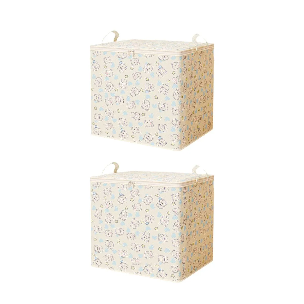 2pcs Large Capacity Clothes Quilt Storage Bags Foldable Zipper Moisture Proof