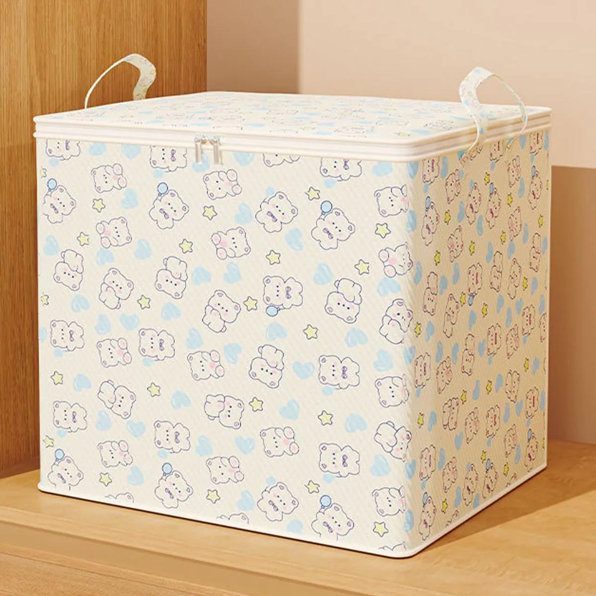 2pcs Large Capacity Clothes Quilt Storage Bags Foldable Zipper Moisture Proof