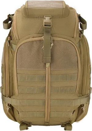 3 Days Tactical Hiking Backpack for Men,45L 1000D Oxford Waterproof Fishing&Hunting Backpack with MOLLE System and Helmet Bag Compartment