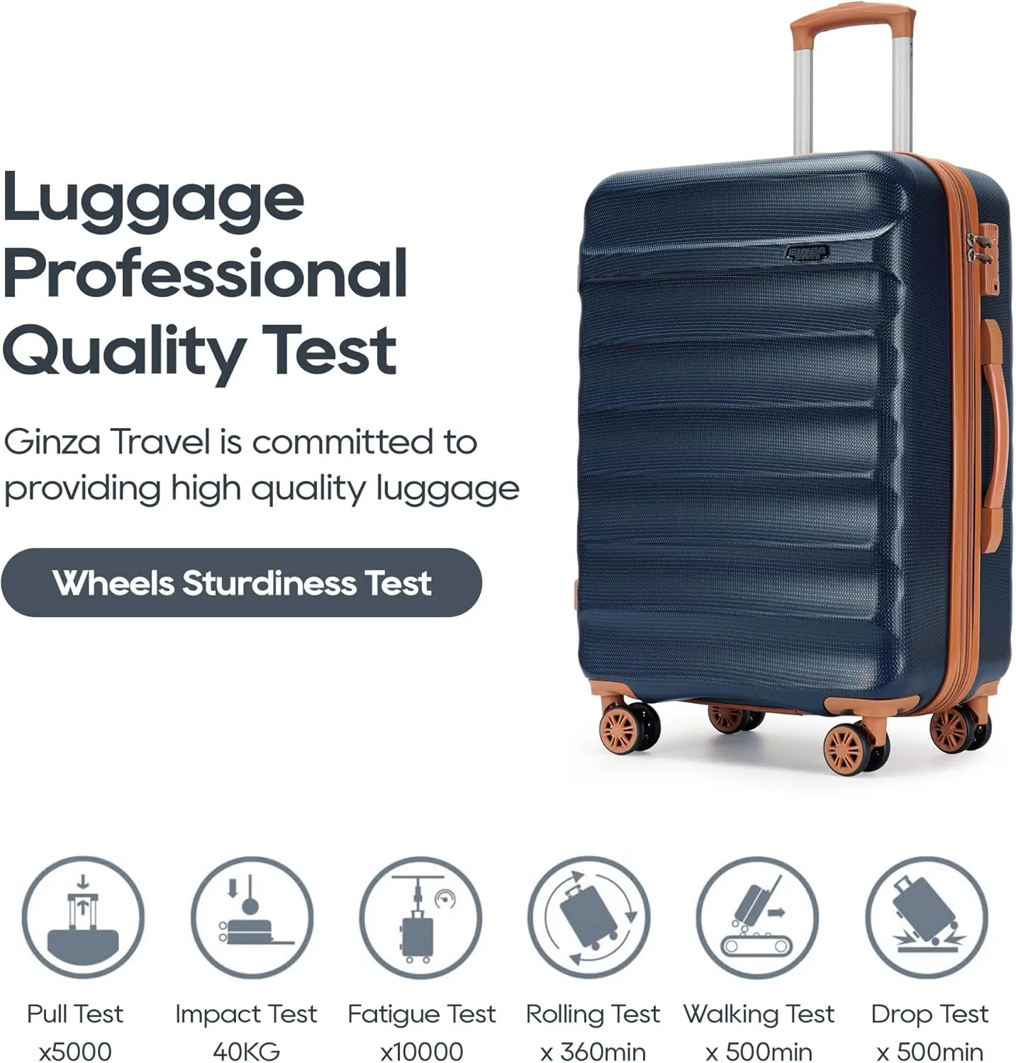 3-piece expandable luggage sets with Spinner Wheels， Suitcase with TSA Lock，Large Luggage for Family Travel & carry on 20/24/28，Blue   Brown color