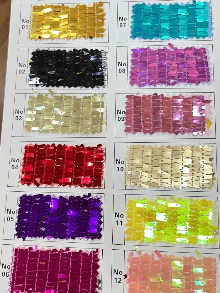 3x9mm Small Blade Sequin Fabric Closing Evening Dress Short Skirt Designer Cloth Backpack Shoes Diy Material Black 19 Colors