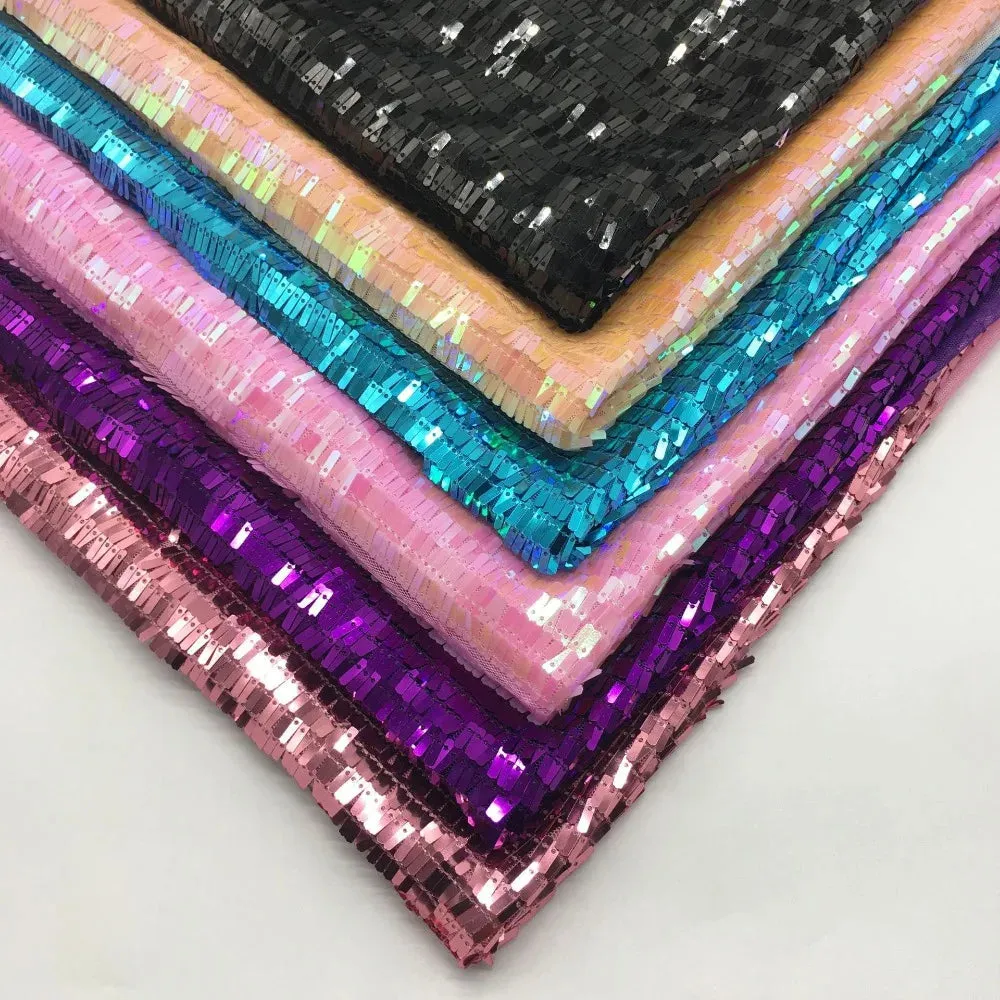 3x9mm Small Blade Sequin Fabric Closing Evening Dress Short Skirt Designer Cloth Backpack Shoes Diy Material Black 19 Colors