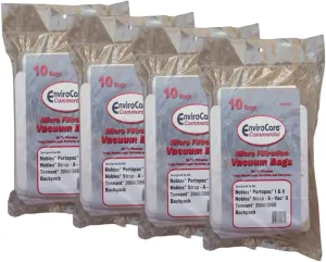 40 Castex, Nobles, Tennant Commercial Allergy Backpack, Canister, Tank Vacuum Cleaner Bags 611780, 613325, Nobles Portapac 1& 2, Nobles Strap-A-Vac II, Tennant, 3000/3050, Castex, 900005 Portapac