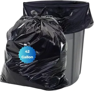 42 Gallon Heavy Duty Contractor Trash Bags - 40'' x 46'', Tear-Resistant, Leak-Proof, 100 Count - Industrial Strength for Construction, Yard, and Commercial Use