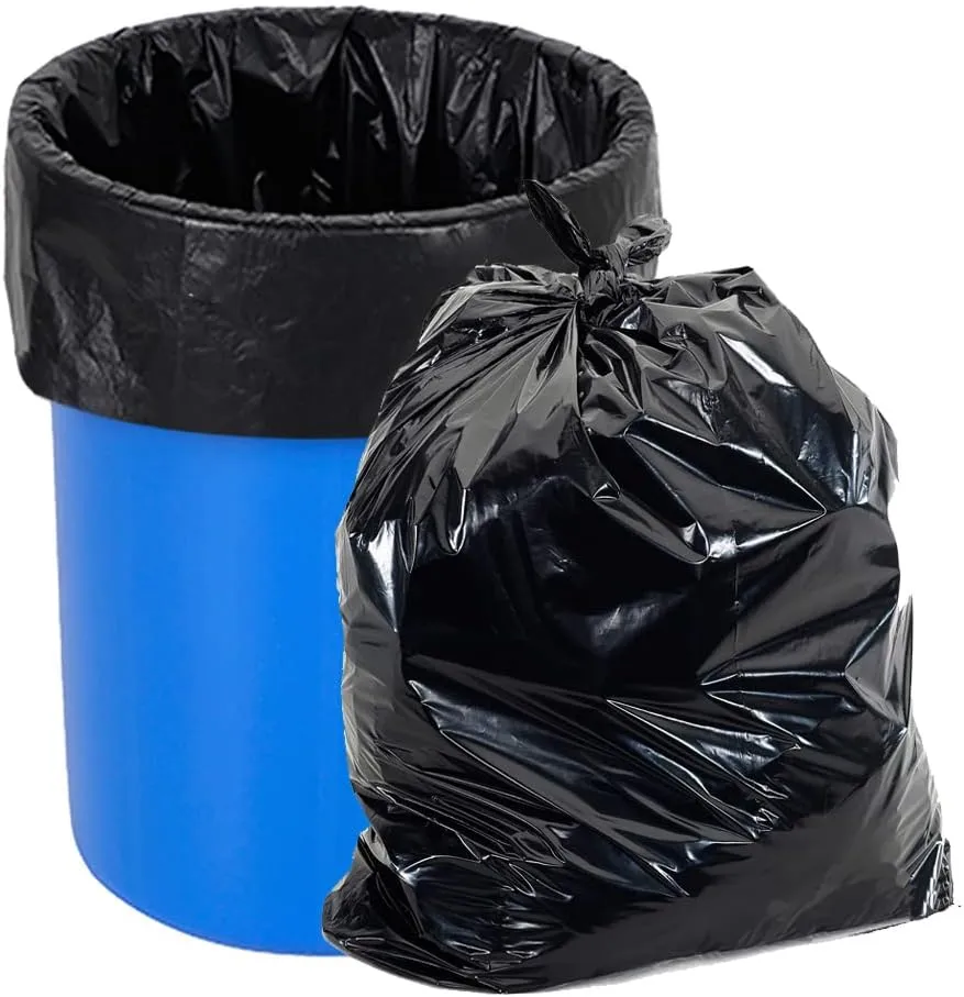 4Gallon Tear Resistant Trash Bags,Heavy Duty,Tasteless and 50x60cm Black Garbage Bags (100 Count)