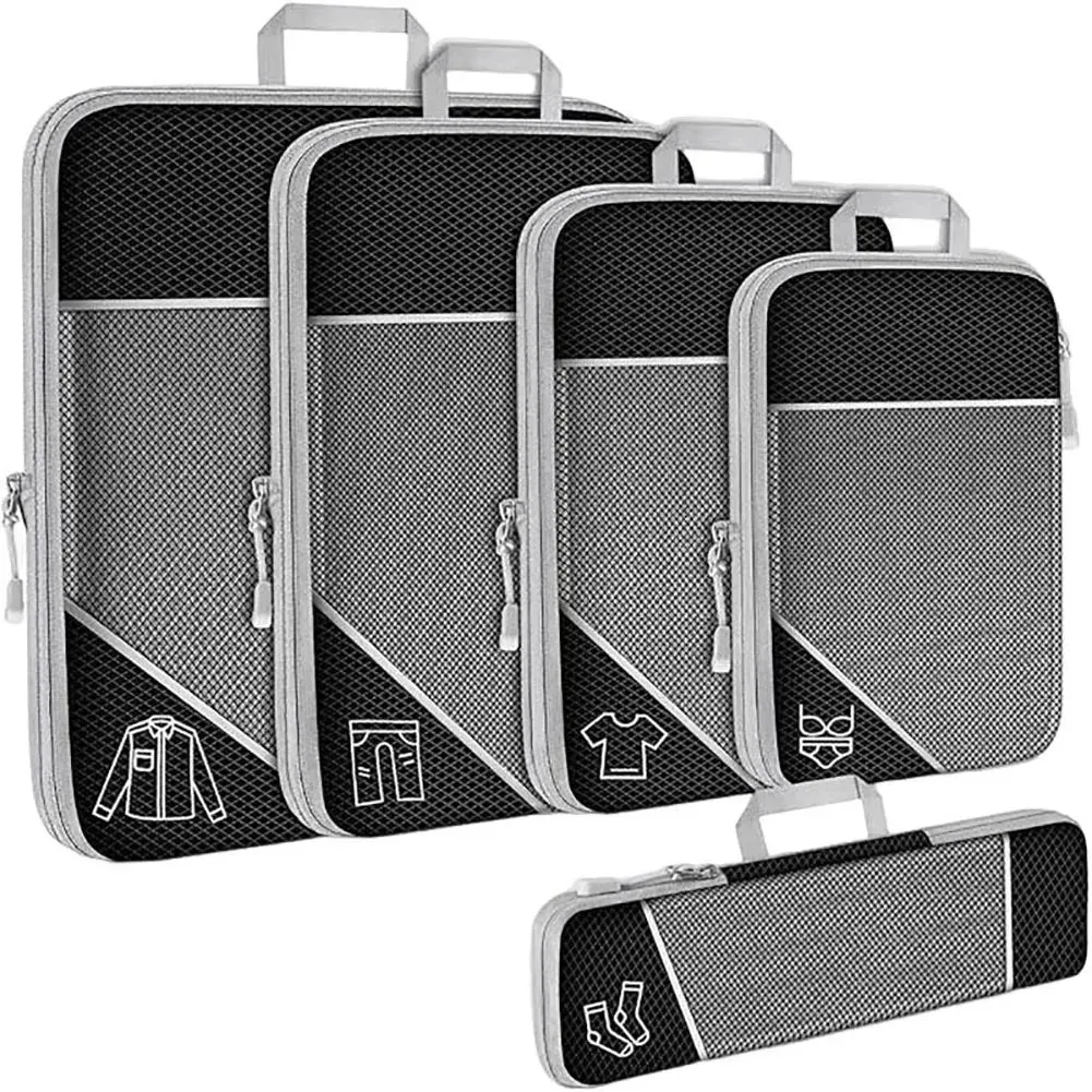 5 Pack Compression Packing Cubes
