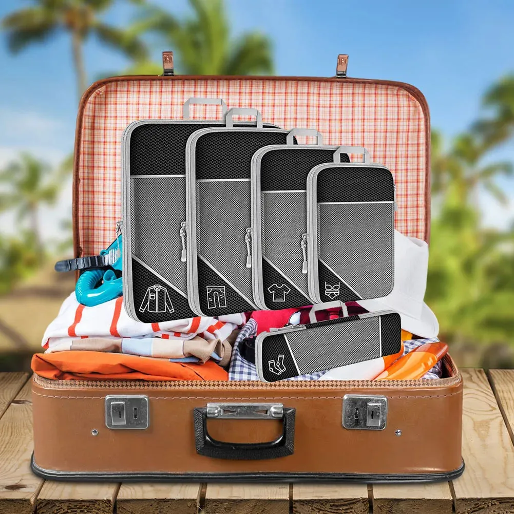 5 Pack Compression Packing Cubes